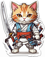 Vector Cat animal cartoon sticker