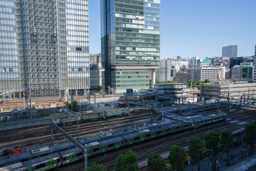 Fototapeta na wymiar 東京駅に接続される多くの鉄道路線