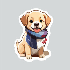 Vector Dog animal cartoon sticker