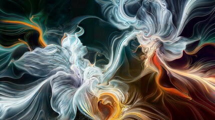Fototapeta premium Elegant Marbled Swirls of Liquid Colors in Abstract Motion.