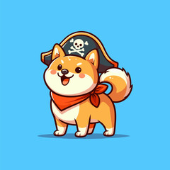 Pirate-themed Shiba Inu, so cute