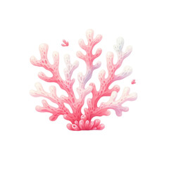 A pink coral with a white center