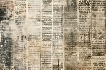 A newspaper page with a lot of text on it