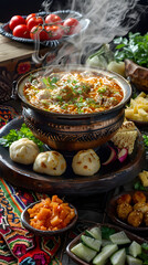 Fototapeta na wymiar Enchanting Assortment of Traditional Kazakh Delicacies Exuding Culinary Excellence