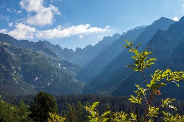 Beautiful view of the High Tatra Mountains in northern Slovakia.