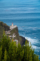 Farol do Arnel Lighthouse on Sao Miguel island Azores - 772269869