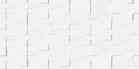 Random rotated white rectangle boxes or bricks block background wallpaper banner template - 772272863