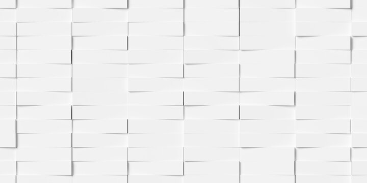 Random rotated white rectangle boxes or bricks block background wallpaper banner template