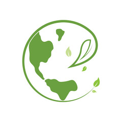 World environmental ,saving logo and ecology friendly concept Vector illustration