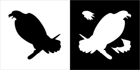 Illustration vector graphics of eagle icon