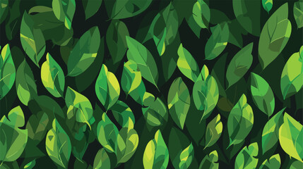 Background of green leaves arranged in a slanted li - obrazy, fototapety, plakaty