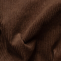 Closeup detail of brown fabric texture background. High resolution photo