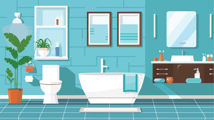Fototapeta na wymiar Bathroom concept about icons design vector illustration