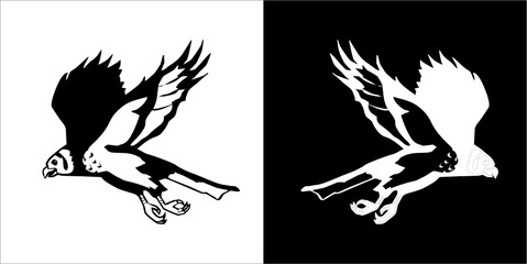 Illustration vector graphics of eagle icon