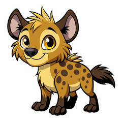 Playful Hyena: Adorable Vector Cartoon Illustration