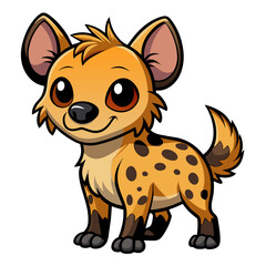 Playful Hyena: Adorable Vector Cartoon Illustration