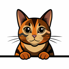 Feline Elegance: Striking Cat Silhouette with Vector Design