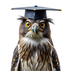 academic bird realistic composition
