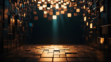 Create a square abstract background inspired by the interplay of light and shadow - obrazy, fototapety, plakaty