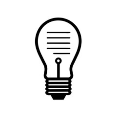 Simple led lamp isolated black flat icon.