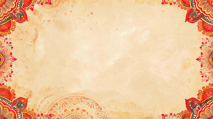Vintage Background with colorful mandalas, Round indian pattern, muslim pattern on beige grunge background with copy space.