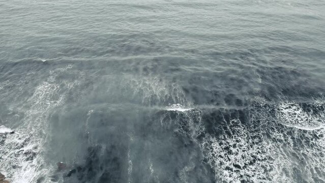 Drone footage of the ocean