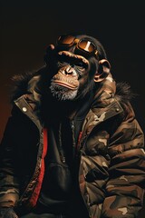 Monkey fashion model