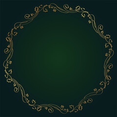 Retro border frame design, vector luxury pattern border decoration background