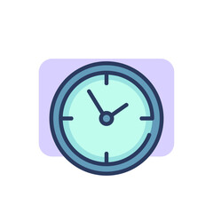 Clock thin line icon. Watch, round dial, circle outline sign. Time management or planning concept. Vector illustration symbol element for web design and apps
