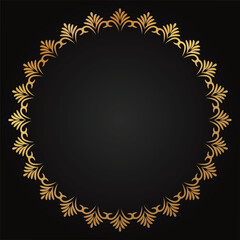 Retro border frame design, vector luxury pattern border decoration background