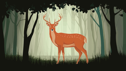 Nature-Inspired Deer Vector Illustration Design