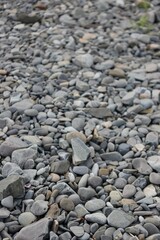 Scenic beach view with a collection of rocks