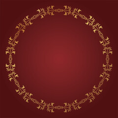 Retro border frame design, vector luxury pattern border decoration background