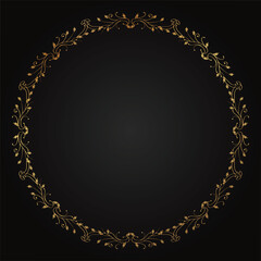 Retro border frame design, vector luxury pattern border decoration background