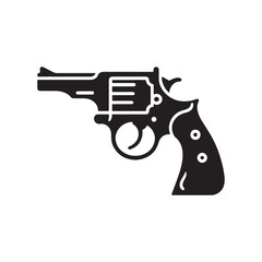 Aesthetic Appeal: Stunning Derringer Silhouette, Illustrated alongside Minimallest Derringer Vector
