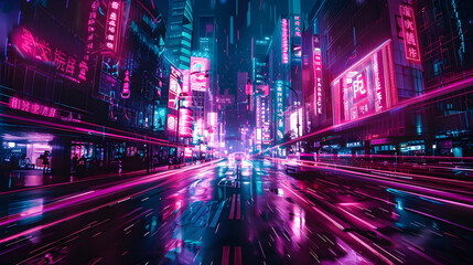 Naklejka premium Abstract cybernetic city background