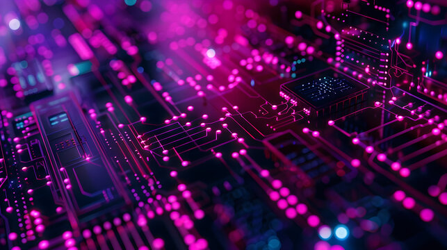 Abstract cybernetic circuit board background