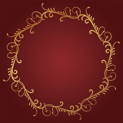 Retro border frame design, vector luxury pattern border decoration background