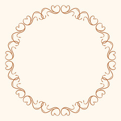 Retro border frame design, vector luxury pattern border decoration background
