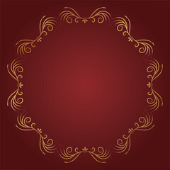 Retro border frame design, vector luxury pattern border decoration background