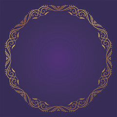 Retro border frame design, vector luxury pattern border decoration background