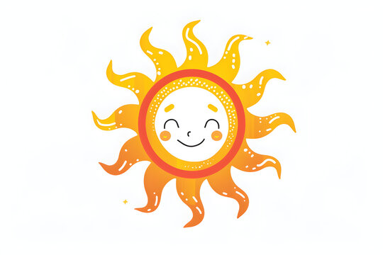 “Smiling Sun” means a picture of the sun with a smiling face. It conveys brightness and cheerfulness.. Generative AI