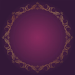 Retro border frame design, vector luxury pattern border decoration background