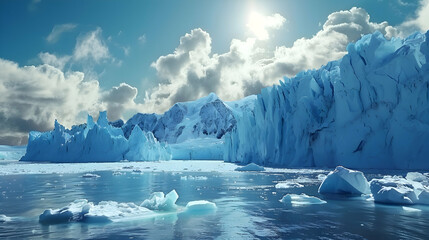 A melting glacier in a remote polar region - obrazy, fototapety, plakaty