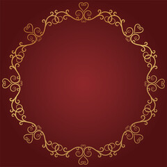 Retro border frame design, vector luxury pattern border decoration background
