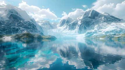 A melting glacier in a remote polar region - obrazy, fototapety, plakaty