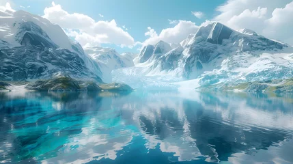 Fototapeten A melting glacier in a remote polar region © MistoGraphy