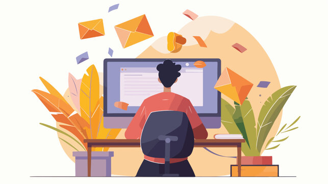 Email concept . Marketing EPost. Vector illustration