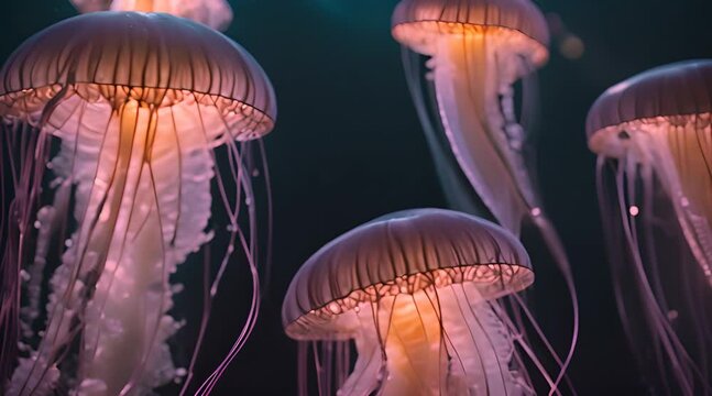 Silent Symphony of the Jellyfish, Lion's Mane and in an Underwater Dance
