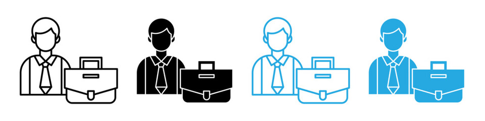 Sleek Vector Logos for Businessmen and Office Employees Perfect for Corporate and Work Environment Themes